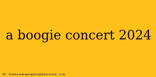 a boogie concert 2024