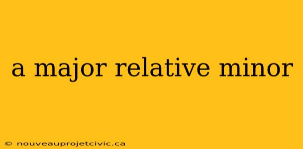 a major relative minor