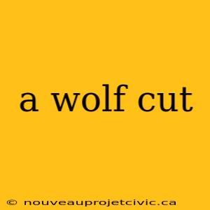 a wolf cut