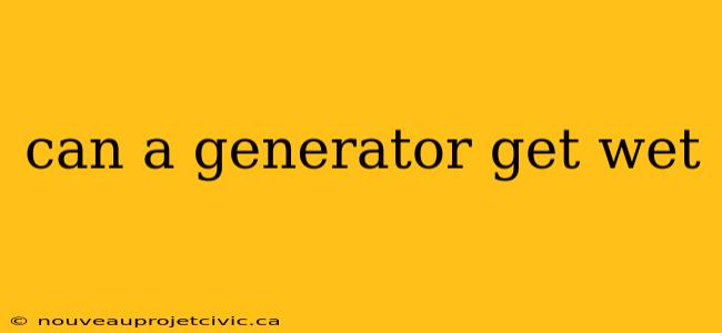 can a generator get wet