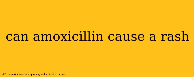 can amoxicillin cause a rash