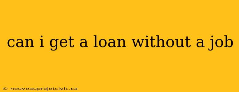 can i get a loan without a job