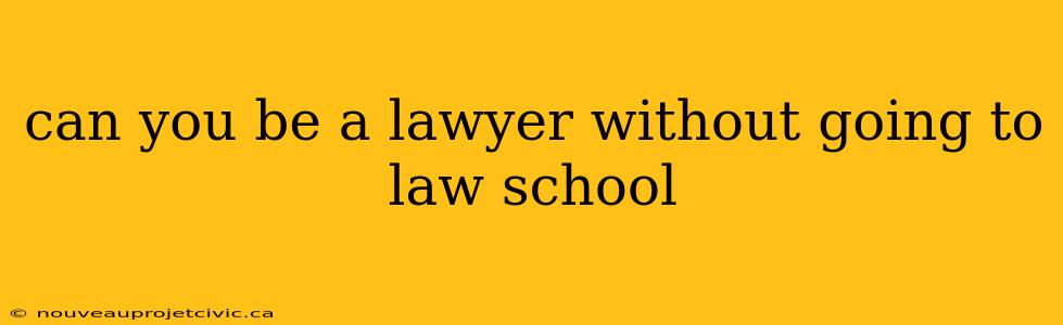 can you be a lawyer without going to law school