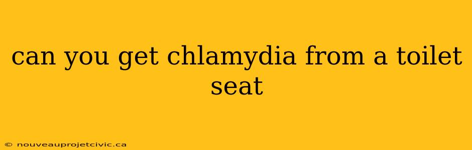 can you get chlamydia from a toilet seat