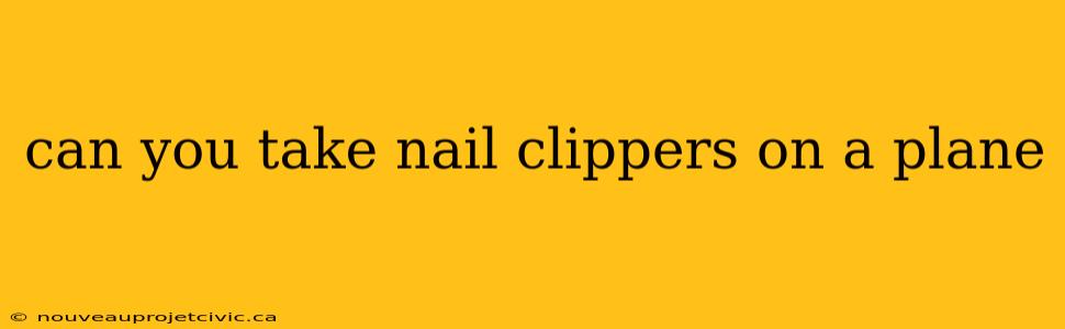 can you take nail clippers on a plane