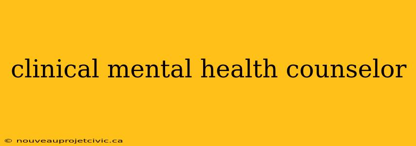 clinical mental health counselor