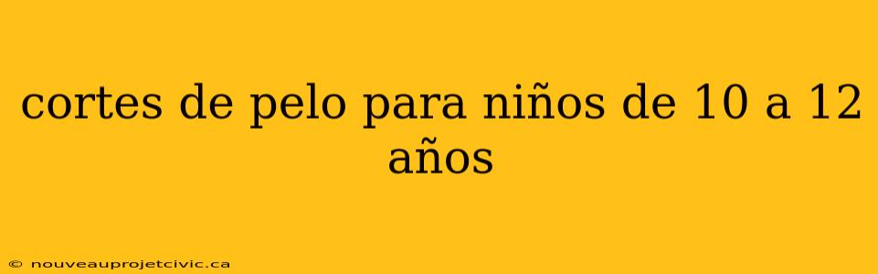 cortes de pelo para niños de 10 a 12 años