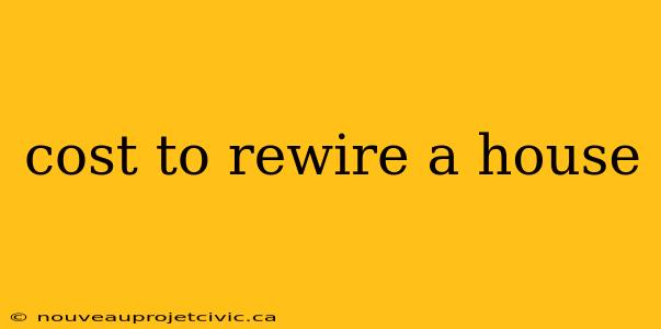 cost to rewire a house