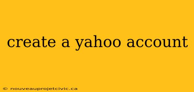 create a yahoo account