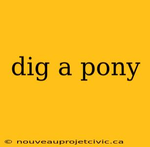 dig a pony