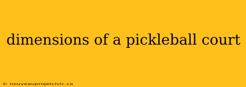 dimensions of a pickleball court