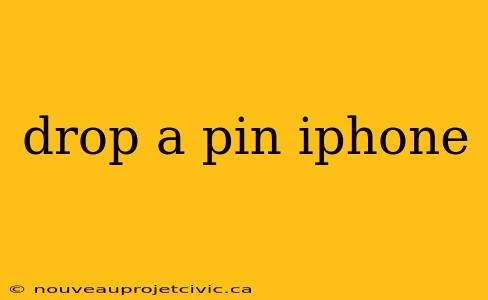 drop a pin iphone