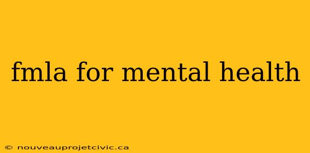 fmla for mental health