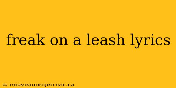 freak on a leash lyrics