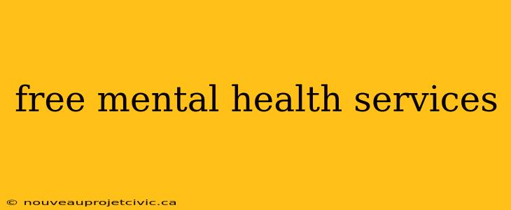 free mental health services