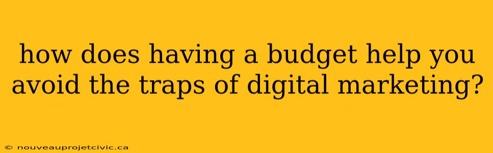 how does having a budget help you avoid the traps of digital marketing?