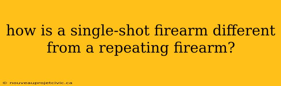 how is a single-shot firearm different from a repeating firearm?