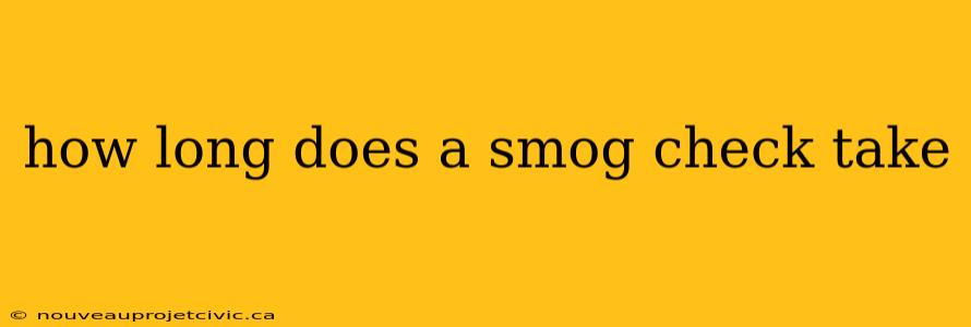 how long does a smog check take