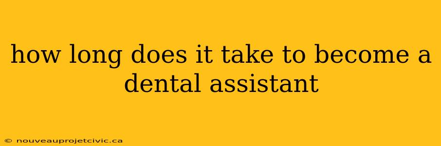 how long does it take to become a dental assistant