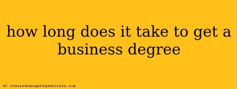 how long does it take to get a business degree