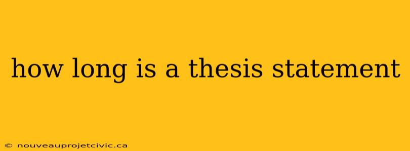 how long is a thesis statement