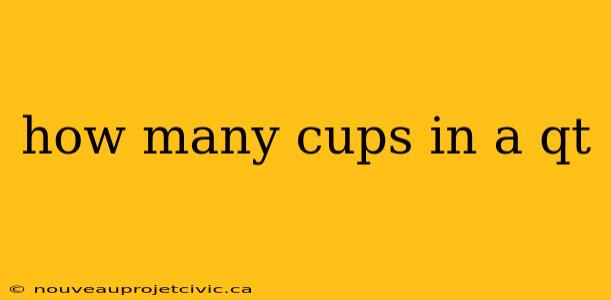 how many cups in a qt