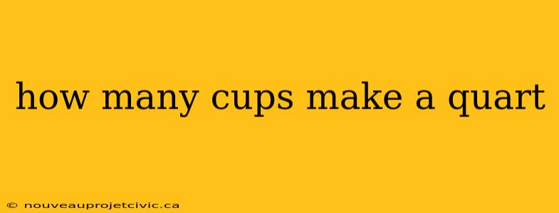 how many cups make a quart