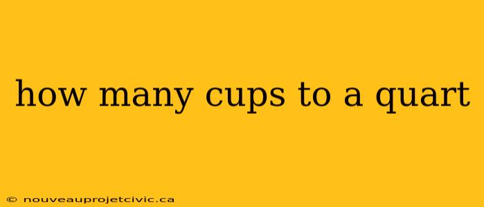 how many cups to a quart