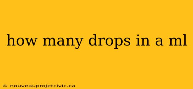 how many drops in a ml