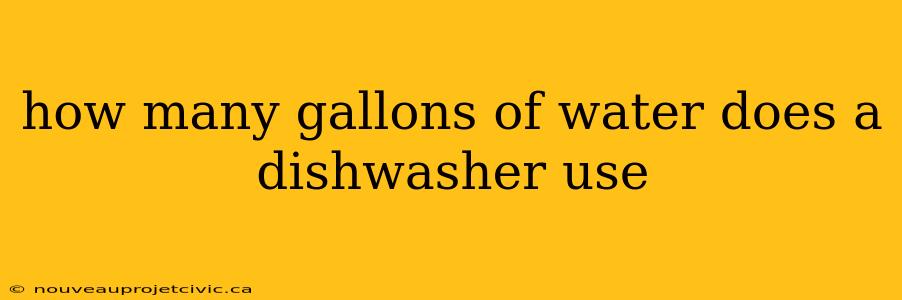 how many gallons of water does a dishwasher use