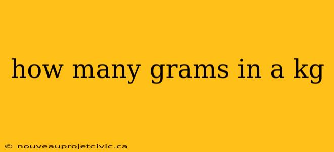 how many grams in a kg