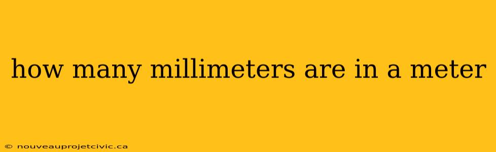 how many millimeters are in a meter