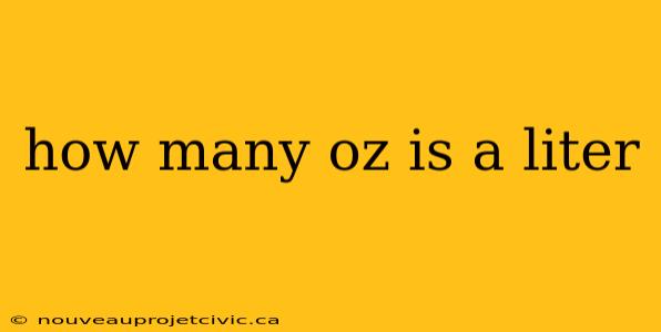 how many oz is a liter