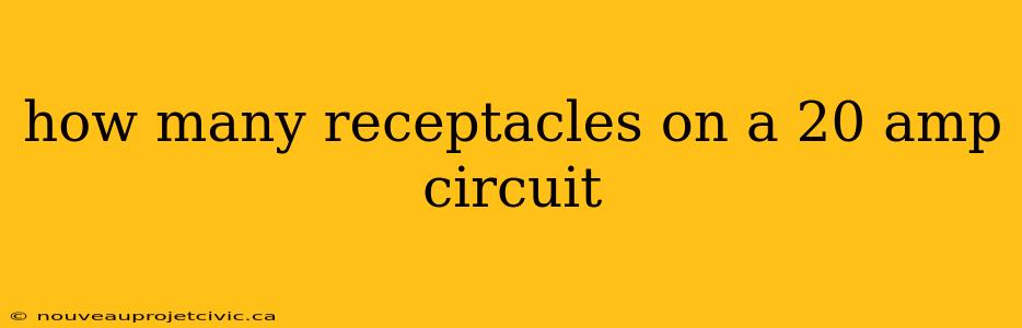 how many receptacles on a 20 amp circuit