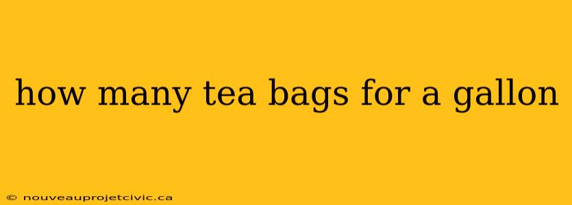 how many tea bags for a gallon