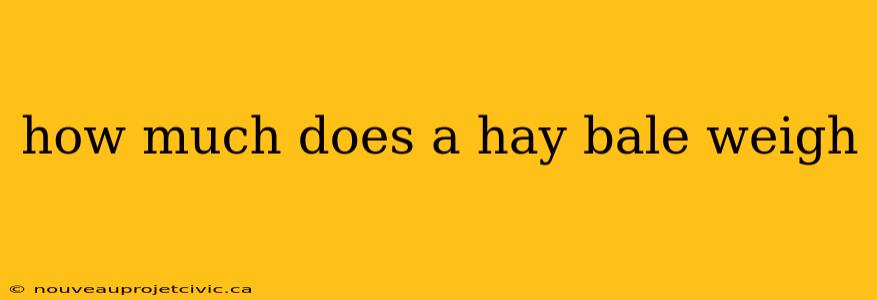 how much does a hay bale weigh