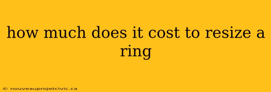 how much does it cost to resize a ring