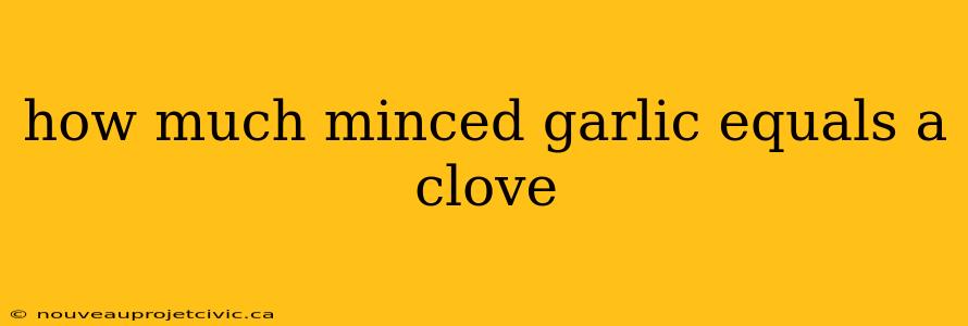 how much minced garlic equals a clove