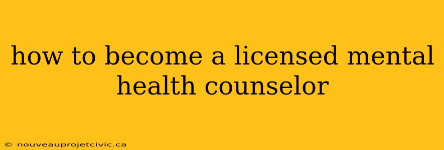 how to become a licensed mental health counselor