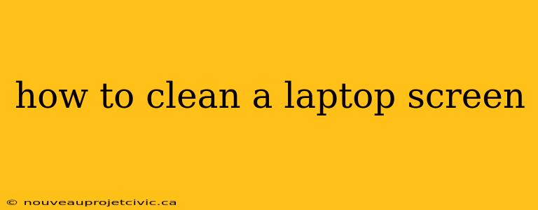 how to clean a laptop screen