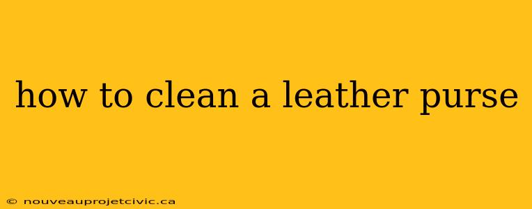 how to clean a leather purse