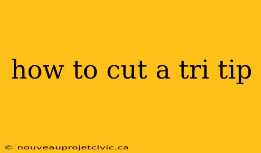 how to cut a tri tip