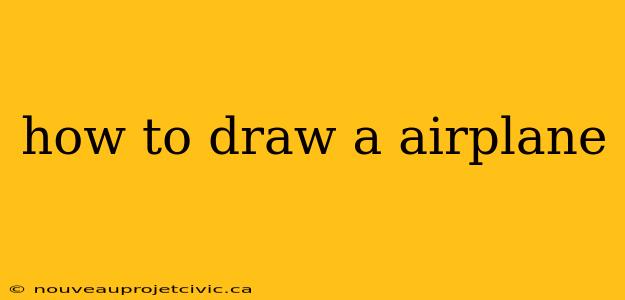 how to draw a airplane