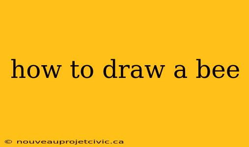 how to draw a bee