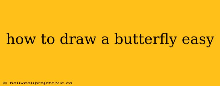 how to draw a butterfly easy