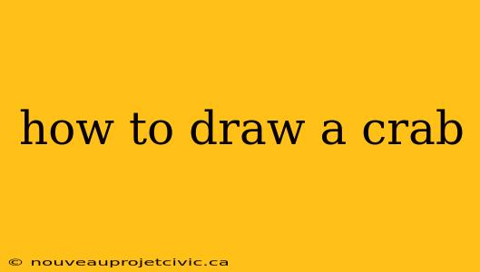 how to draw a crab