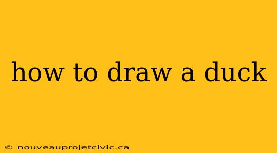 how to draw a duck