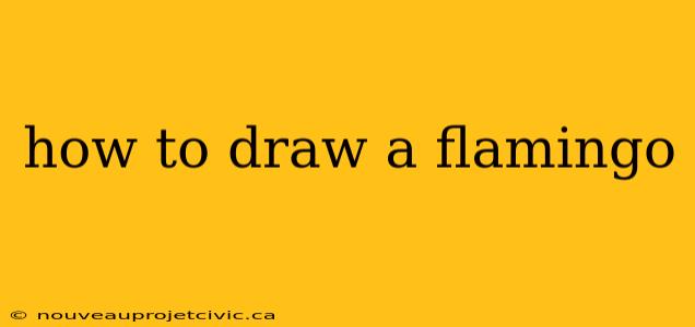 how to draw a flamingo