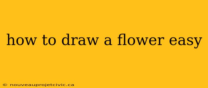 how to draw a flower easy