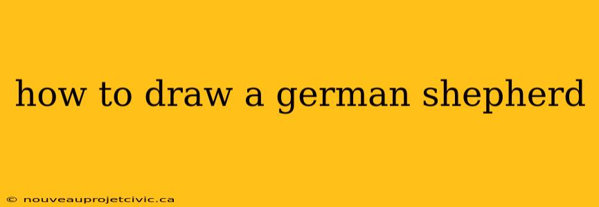 how to draw a german shepherd